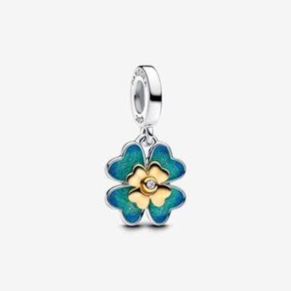Pandora 2025 Four Leaf Clover Lab-Grown Diamond Dangle Charm - Picture 1 of 4